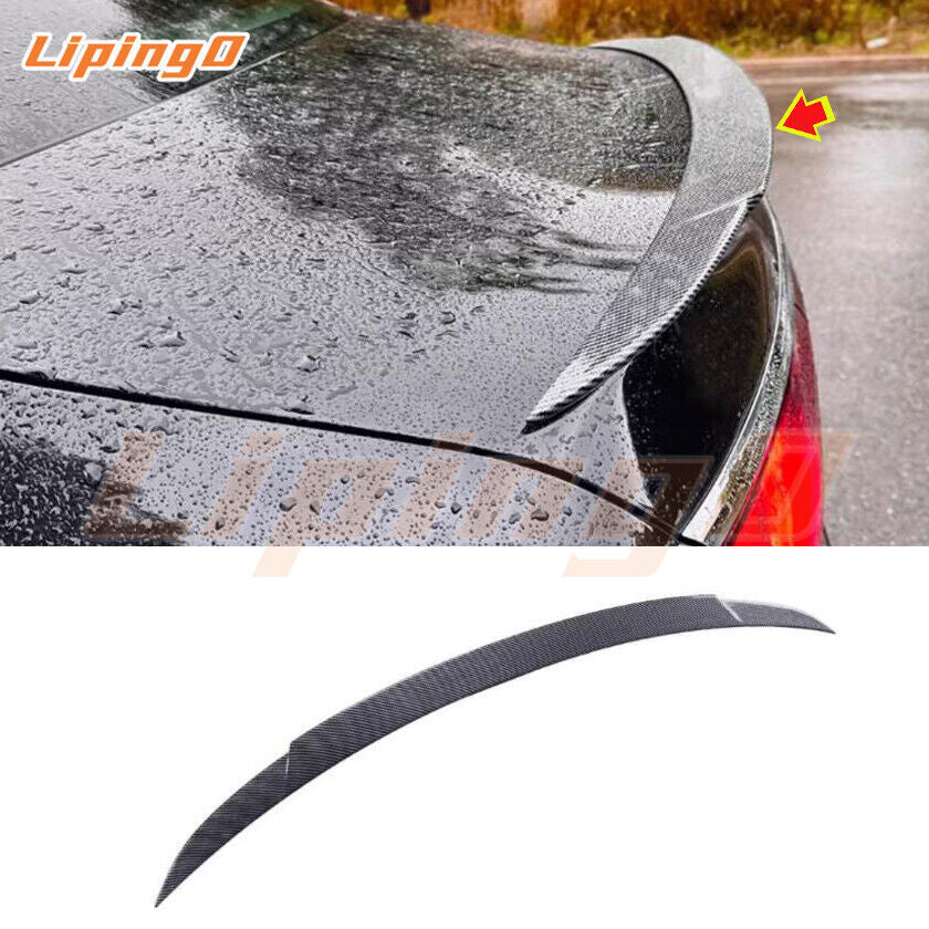 For 2024-2025 for Benz E-Class ABS Carbon Rear Door Tail Trunk Wing Lip Spoiler Trim n