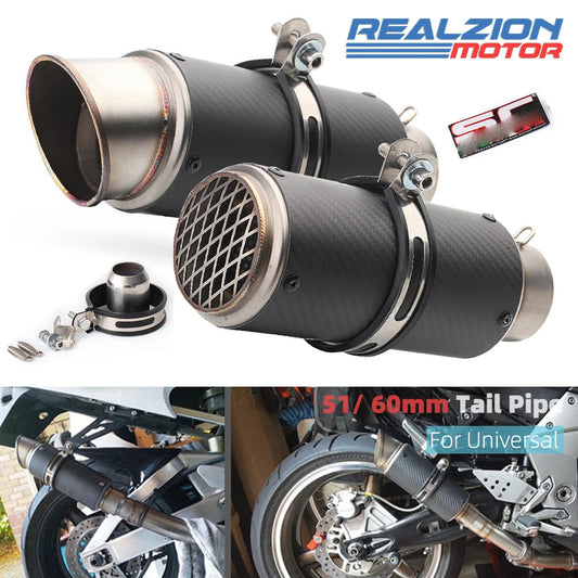 51mm 60mm Exhaust Link Pipe Tailpipe DB Killer Tail Pipe Exhaust Muffler Escape