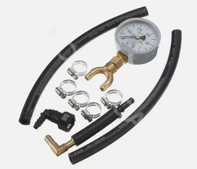 Car Fuel Injection Pump Pressure Tester Gauge Meter Analogue Gasoline Test Tools