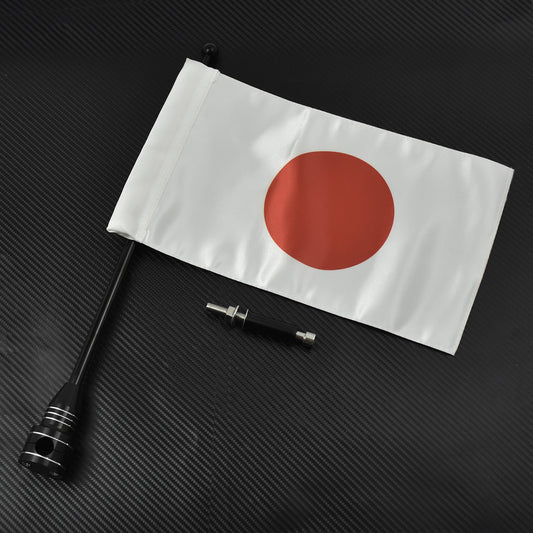Motorcycle Japan Flag Rear Side Mount Luggage Rack Pole Fit for Harley Sportster Q