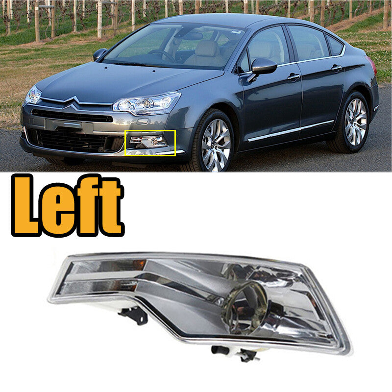 Transparent lens fog light driver for left front bumper suitable for Citro?n C5 2009 - 2012