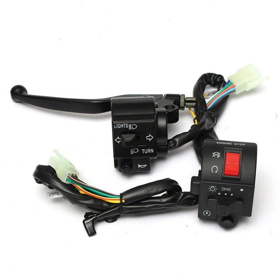 Universal Motorcycle 7/822mm Handlebar Horn Turn Signal Electrical Start Switch Q