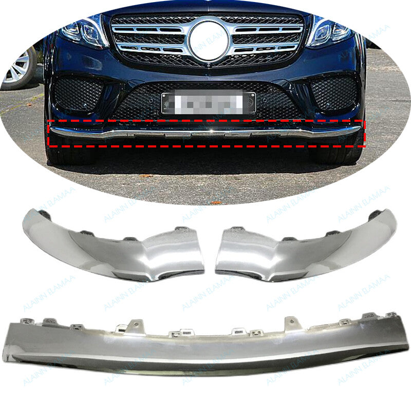 3x Front Bumper Cover Molding Trim for Mercedes for Benz GLE GLE350 GLE550e 2016-19 Q