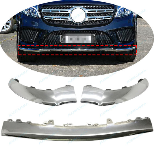 3x Front Bumper Cover Molding Trim for Mercedes for Benz GLE GLE350 GLE550e 2016-19 Q