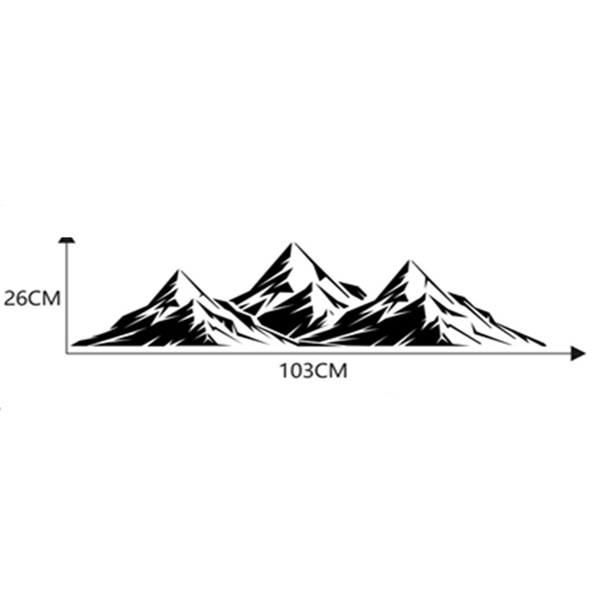 Mountain Range Scene Vinyl Decal Sticker for Car Truck Hood Door Bumper Window