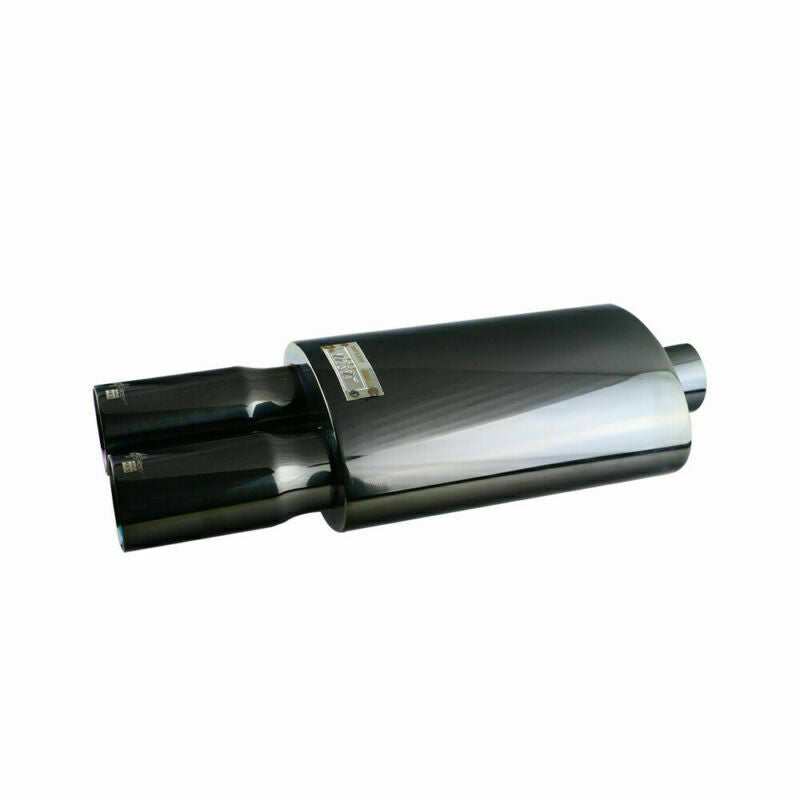 Exhaust Tip 2.5 inch Black Sport Sound Muffler Car Auto 2.5in ID Dual Outlet