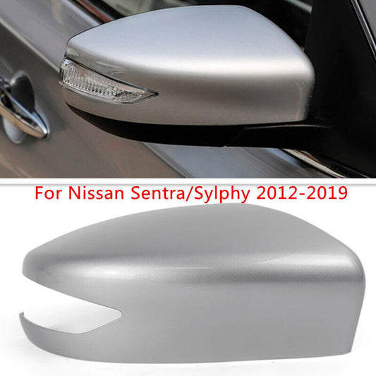 Silver Right Rearview Mirror Shell Cover Cap for Nissan Sentra/Sylphy 2012-2019