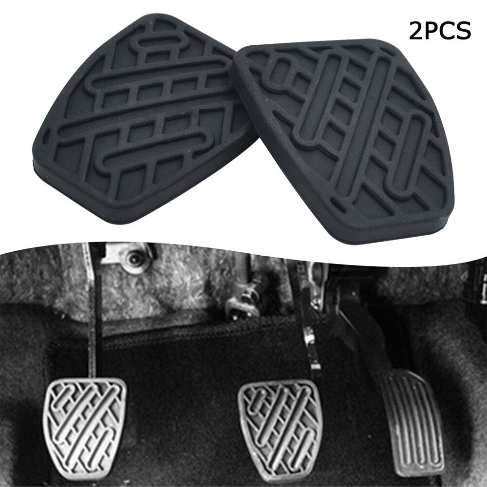 2X Black Rubber Brake  Clutch Pedal Pad Covers 46531JD00A for Nissan Qashqai