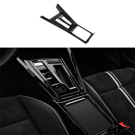 Frame Trim Middle Console Gear Shift for Volkswagen for Golf MK8 20-21 ABS Black