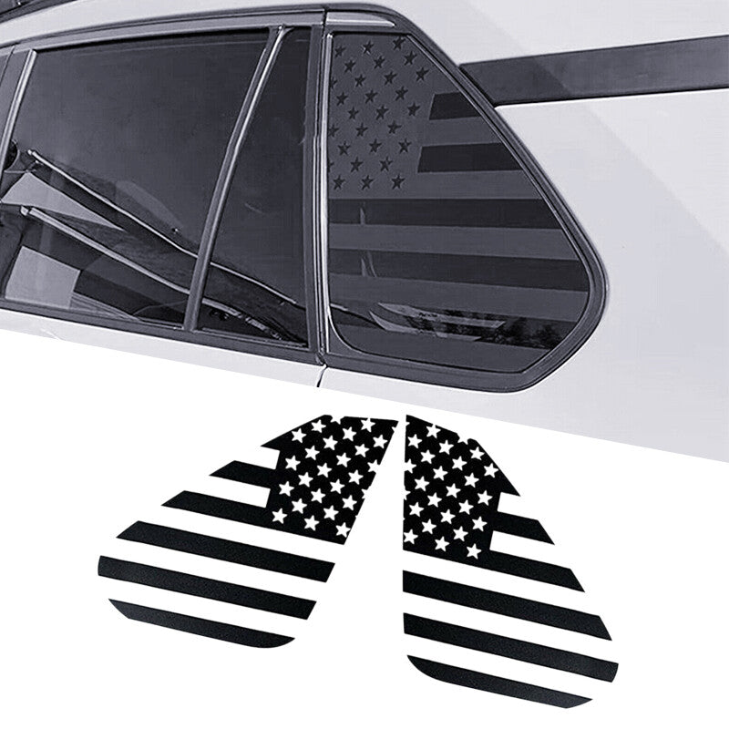 2pcs Rear Quarter Window Flag Decals Stickers Fit for Toyota RAV4 2019-2021 Q