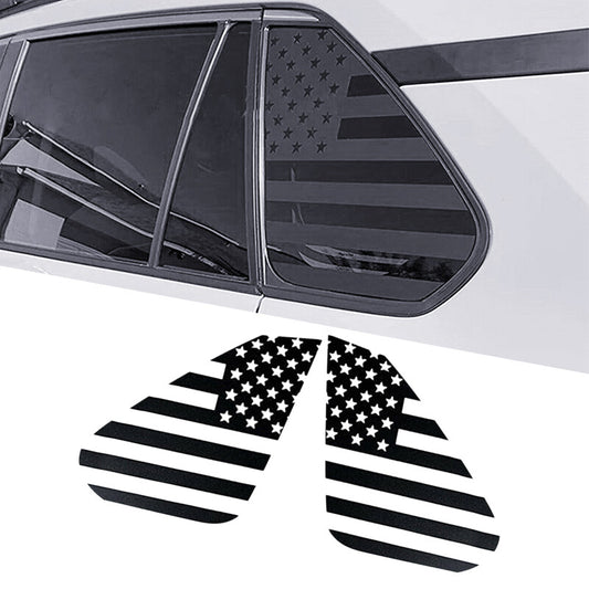 2pcs Rear Quarter Window Flag Decals Stickers Fit for Toyota RAV4 2019-2021 Q