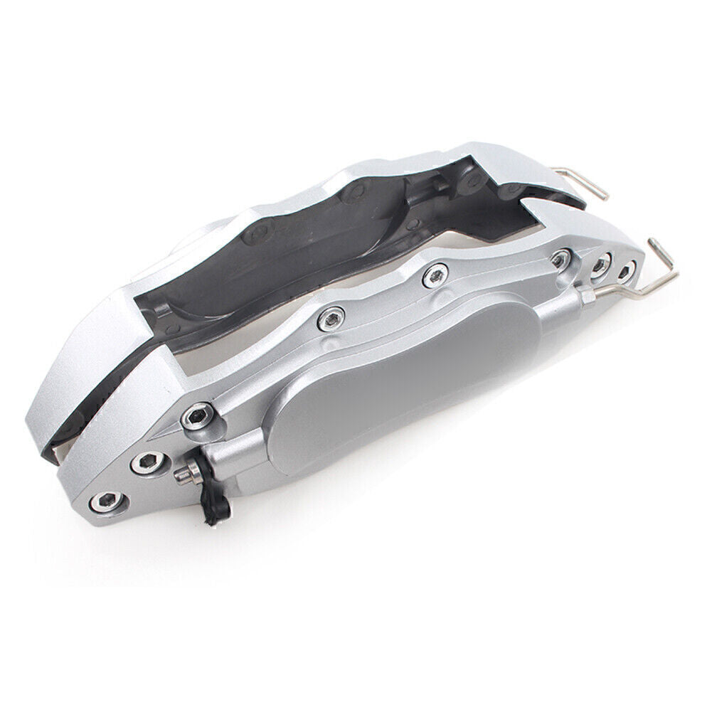3D Style Car Disc Brake Caliper Covers For Front Or Rear Universal Silver M 2PCS Q