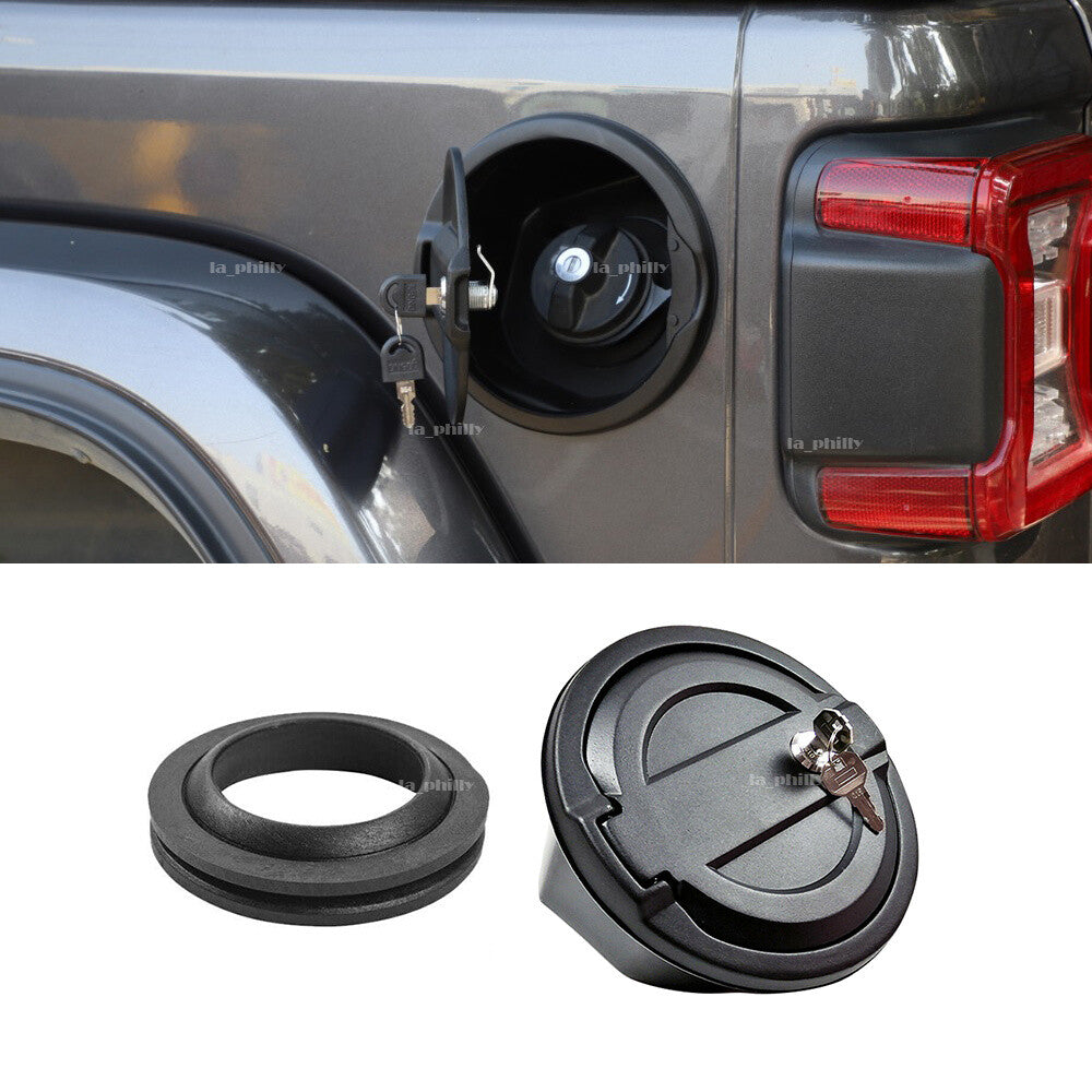 Fuel Door with Lock Locking Gas Cap Cover For 2018-2020 for Jeep for Wrangler JL JLU Q