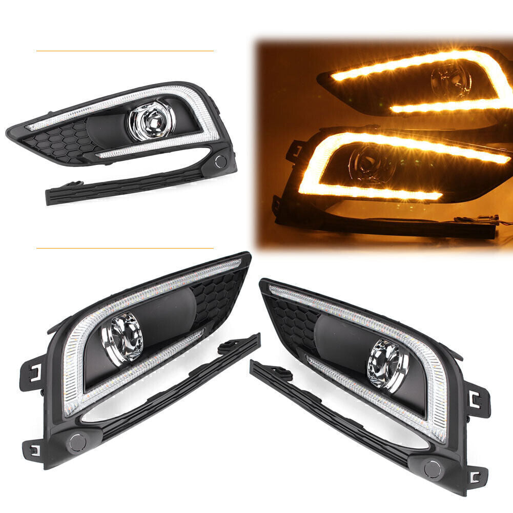 for Chevrolet for Cruze 2016 2017 2x LED Daytime Running Fog Lights Lamp DRL Q