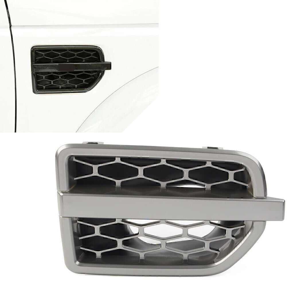 Gray Front Grille Air Intake Fender Vent Grill for Land Rover LR4 2010-16 Right