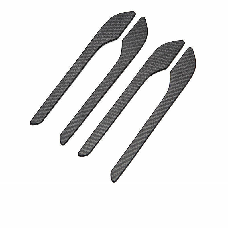 Matt Carbon ABS Outside Door Handle Cover Trim 4pc For Model 3 2017-2021 n