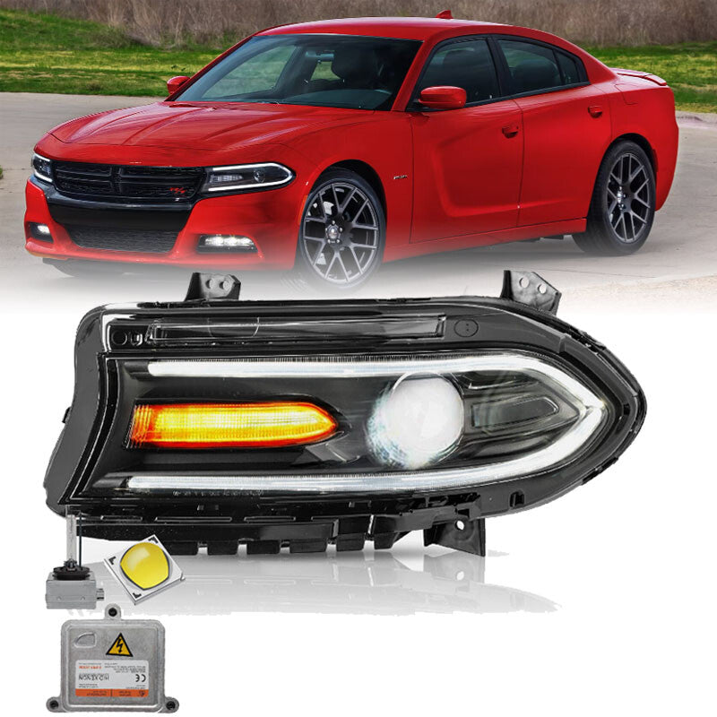 For 2015 - 2023 for Dodge Charger HID Xenon Projector Headlight Assembly Driver Left v