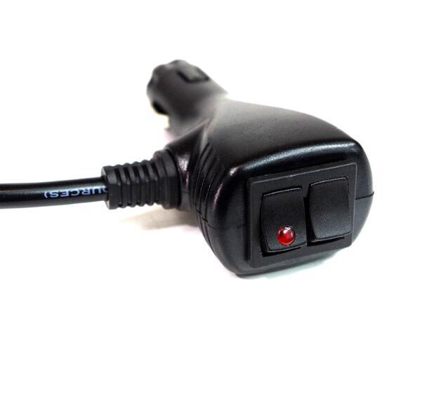 10 ft Car Cigarette Lighter Socket Plug w/Changing Pattern On Off Toggle Switch