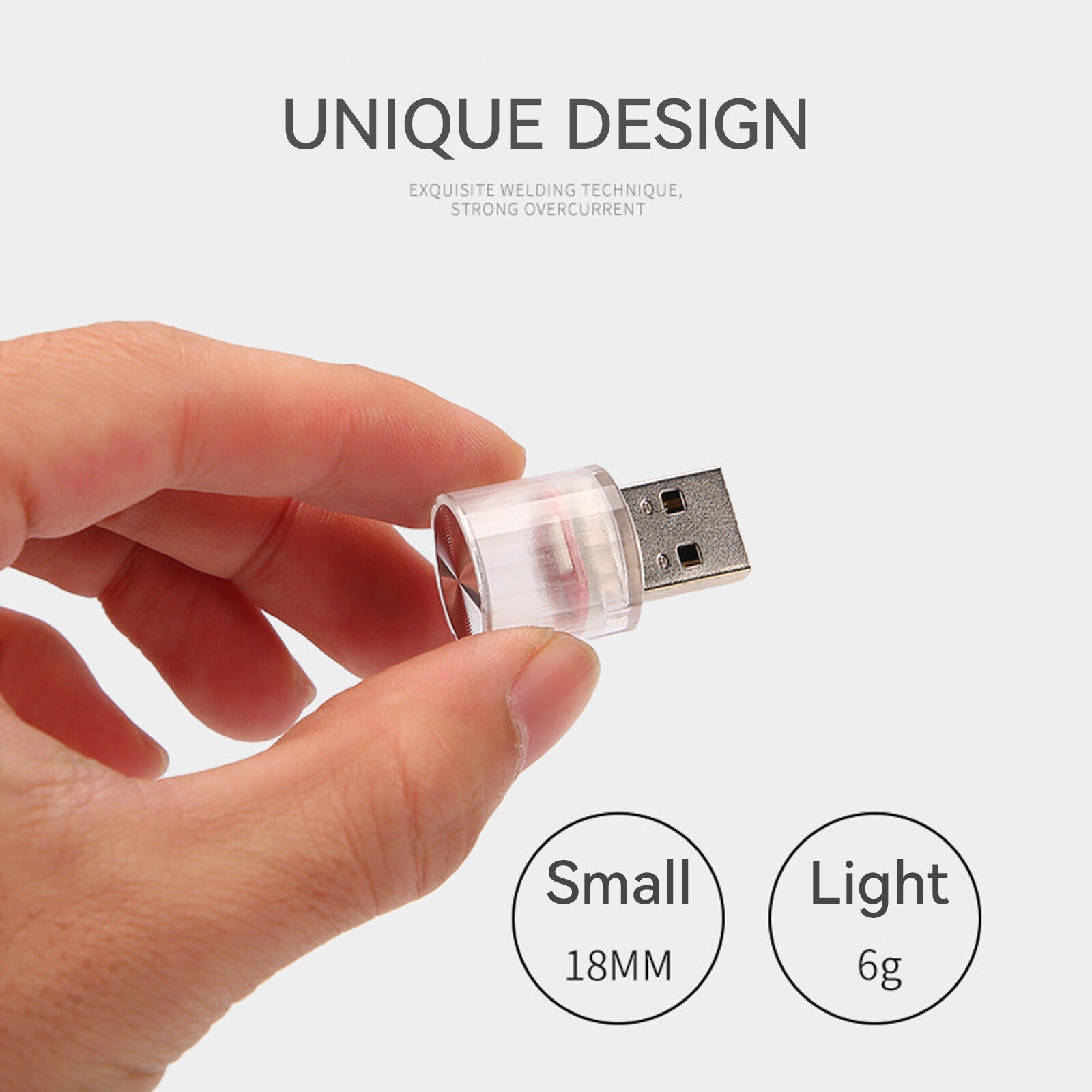 for Mini USB LED Car Light Interior Mood Neon Atmosphere Ambient Lamp Wireless / Red