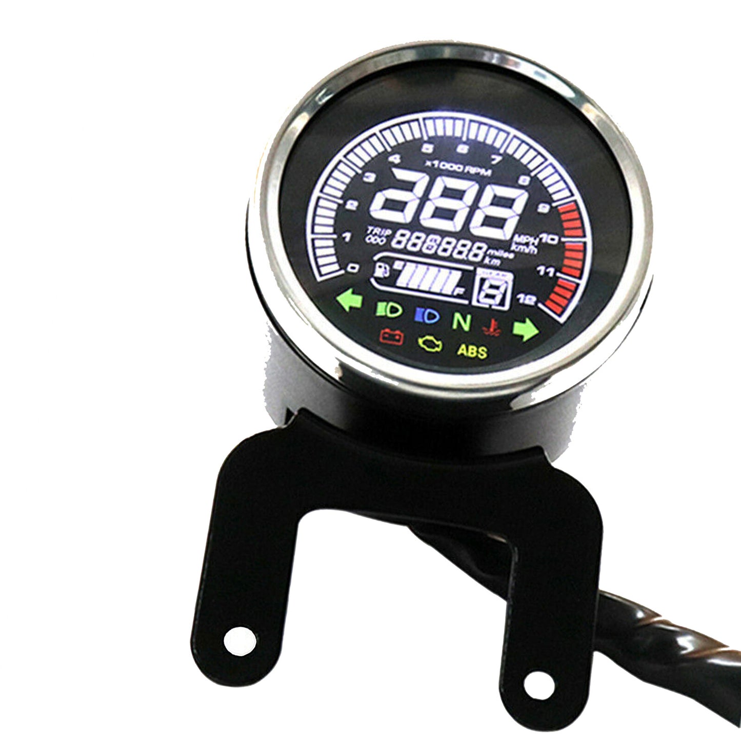 Brand new 12V LCD digital odometer and tachometer for motorcycles. Q