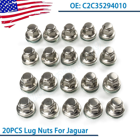 20-pack of new lug nuts for Jaguar S, X, XJ, XJR, XF 1999-11 C2C35294010- n