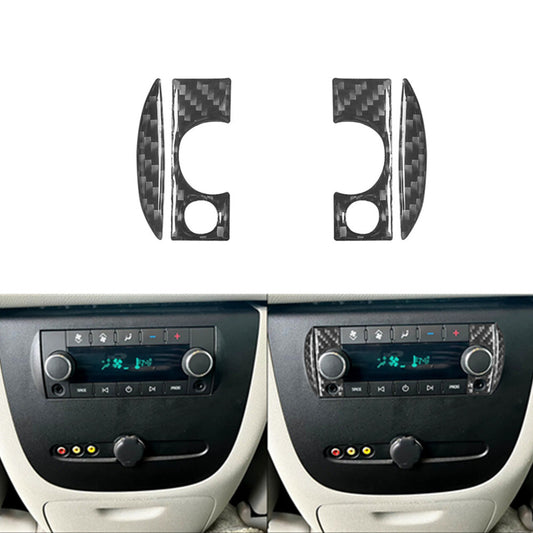 Carbon Fiber Rear Console Inner Frame Trim For Silverado/tahoe/ for sierra 2007-2014