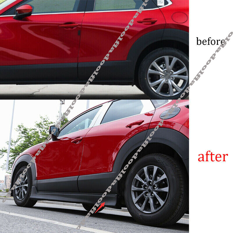 for mazda CX-30 2020-2022 Black Side Skirts Extension Spoiler Lip Body Splitter