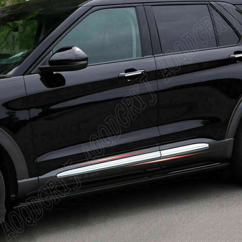for Ford Explorer 2020-2022 Shiny Chrome Side Door Body Guard Molding Cover Trim