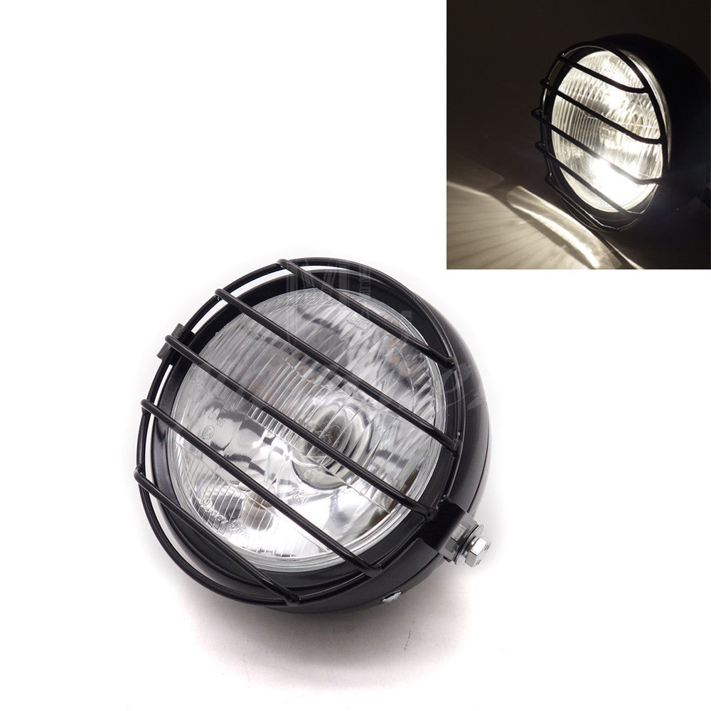 Motorcycle Metal Grill Retro Headlight Side Mount Cover for Honda CG125 Custom Q