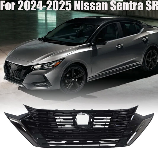 Front Bumper Upper Grille For 2024-2025 Sentra SR Plastic Black n