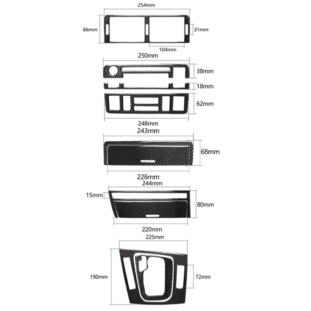 4pcs Carbon Fiber CD Air Conditioner Control Panel Trim For X1 F48 2016-2018 v