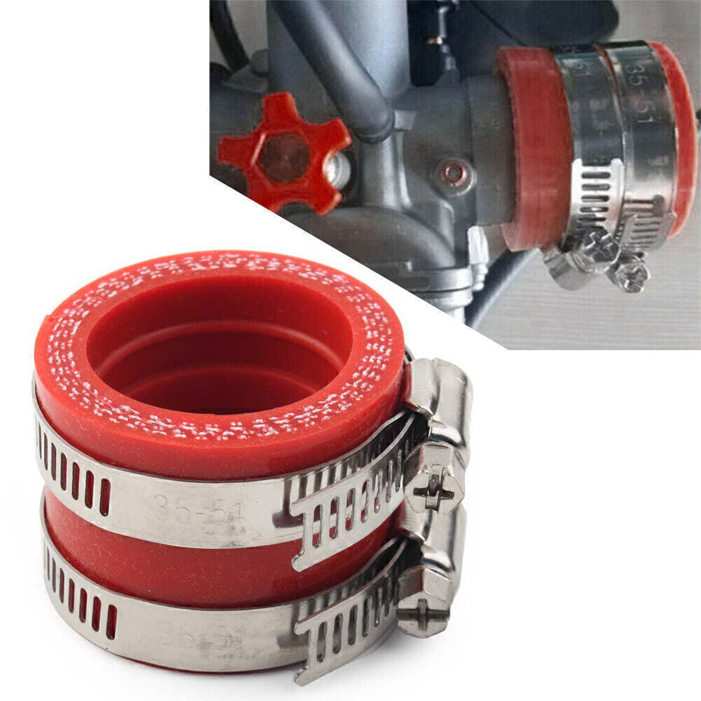 Red Carburetor Rubber Adapter Intake Manifold for OKO PWK 21/24/26/28/30mm Carb Q