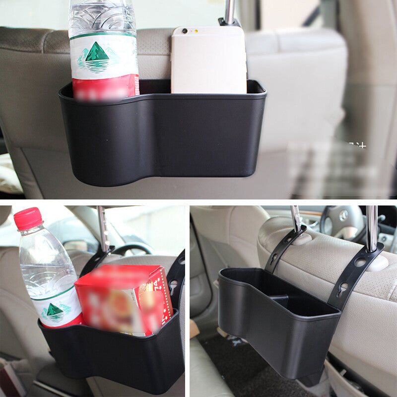 Car SUV rear for seat rack with compartment hanging bag storage pockets and beverage cup holders - n