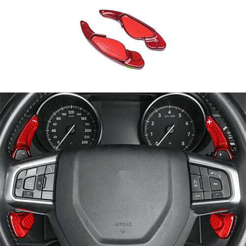Dry Carbon Fiber Steering Wheel Shift Paddles for Jaguar E-PACE 2018-2023 Red 2X
