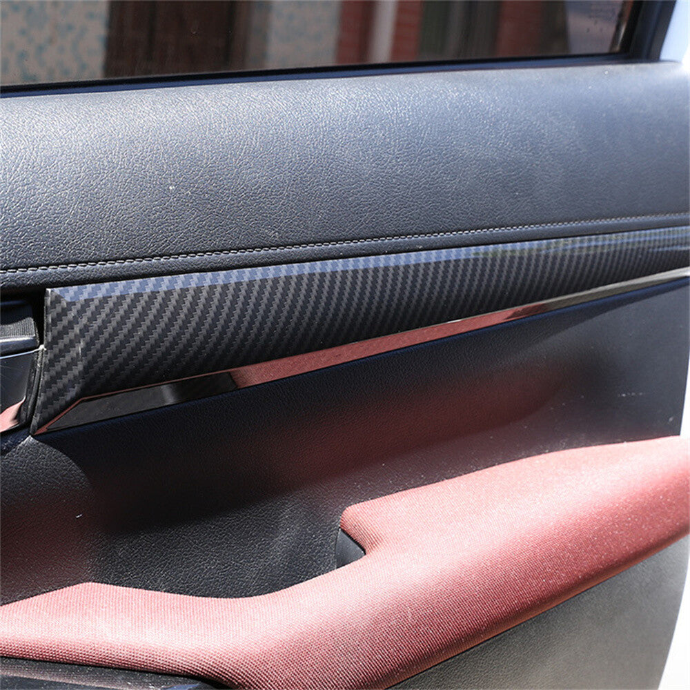 Kit For T@yota Hilux Revo 2015-2021 Interior Door Panel Cover ABS Carbon Fiber¡Á4