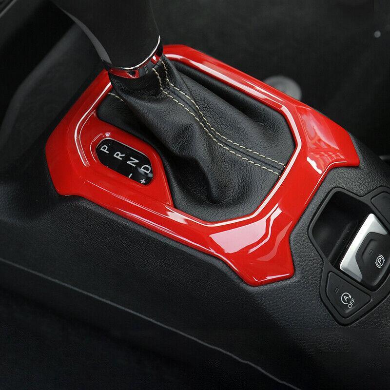Fit for Jeep Renegade 2015-2020 Bright Red Middle Console Gear Shift Frame Trim
