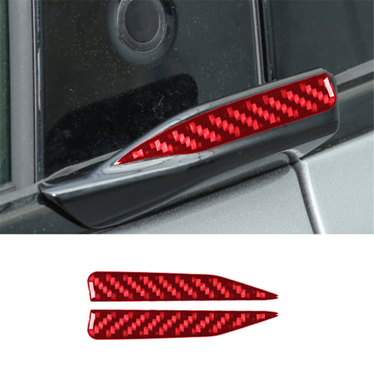 2Pcs Red Carbon Fiber Door Handle Cover Trim  for ford  for Mustang Mach-E