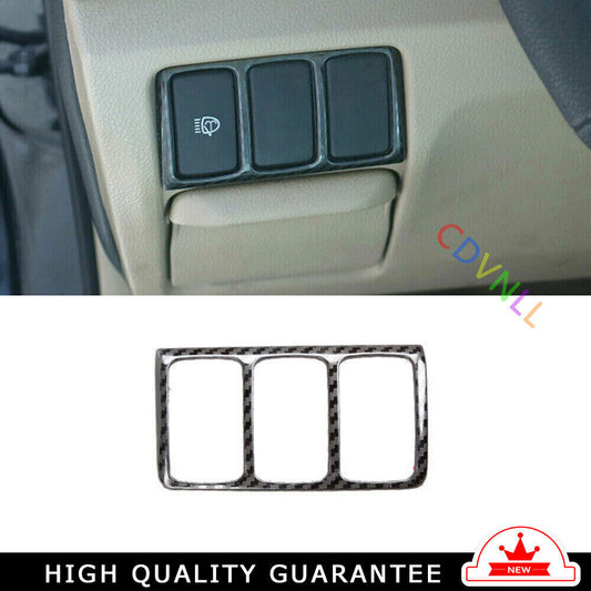 Headlight Button Frame Cover Trim for Honda Accord 08-2013 Steel Carbon Fiber