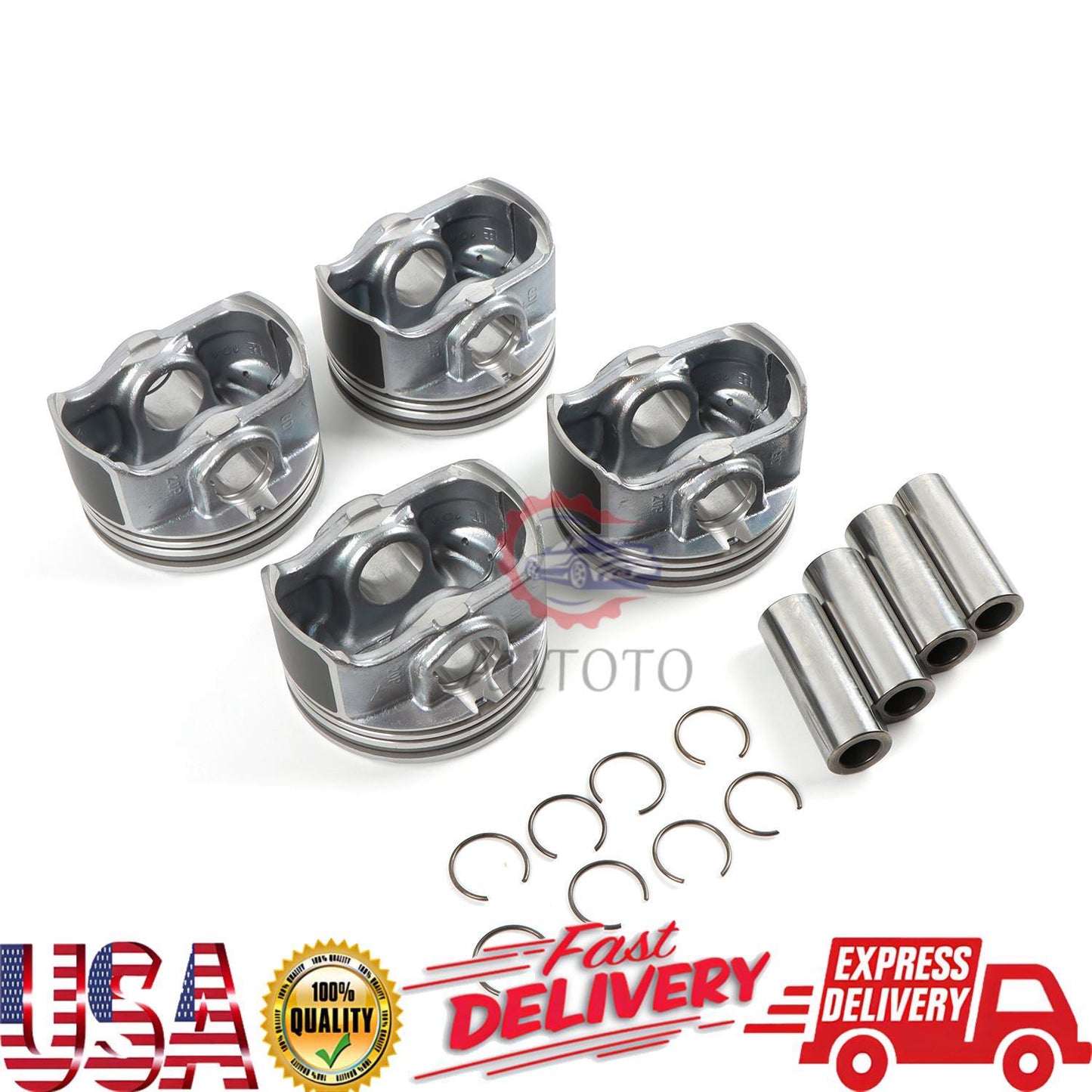 4 x Pistons  Pins for Hyundai Sonata for Kia Optima 2011-2013 TURBO 234102G400 2.0L