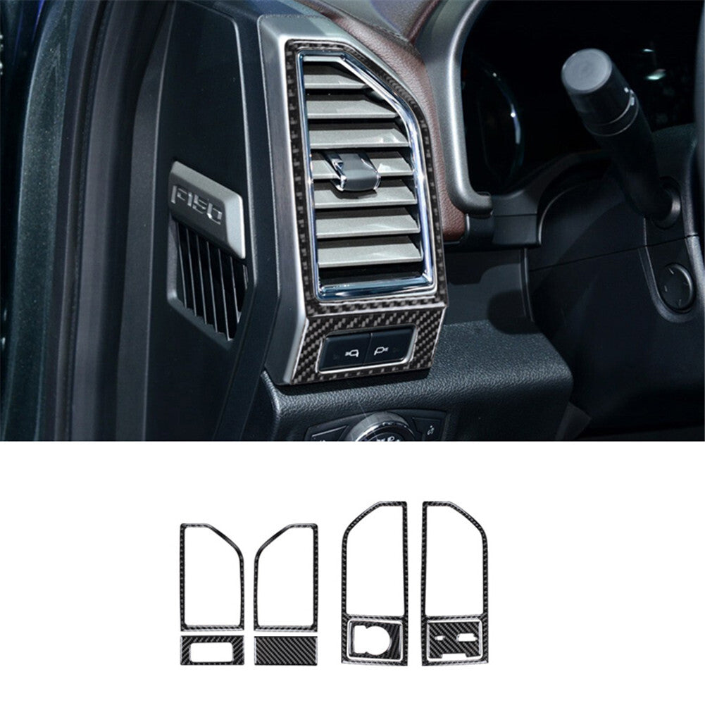 Suitable for Sienna 2021-2023 carbon fiber steering wheel button frame cover decoration- v