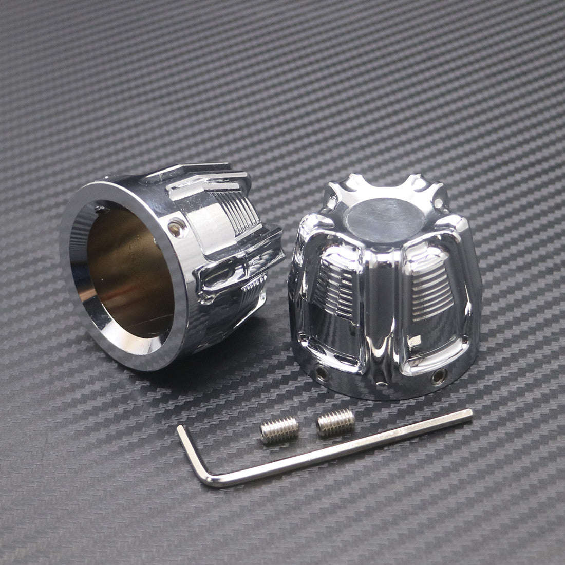 Chrome Front Axle Cap Nut Cover for Harley Dyna Electra Street Glide Sportster Q