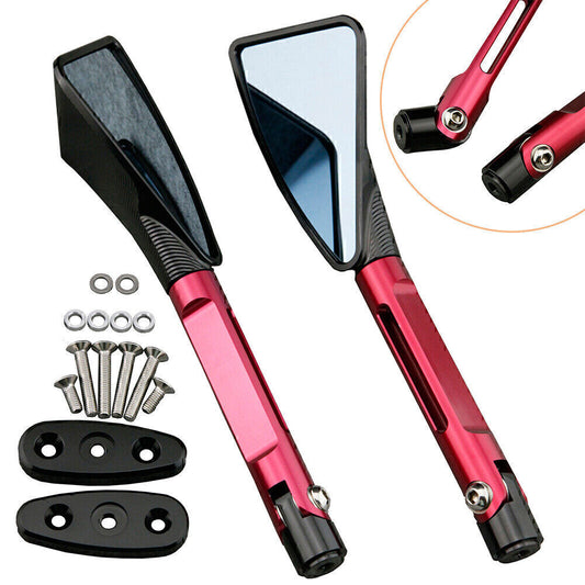Rear View Mirror Red for Suzuki GSXR 1000 01-04 & GSXR 600 2001-2005 Motorcycle Q
