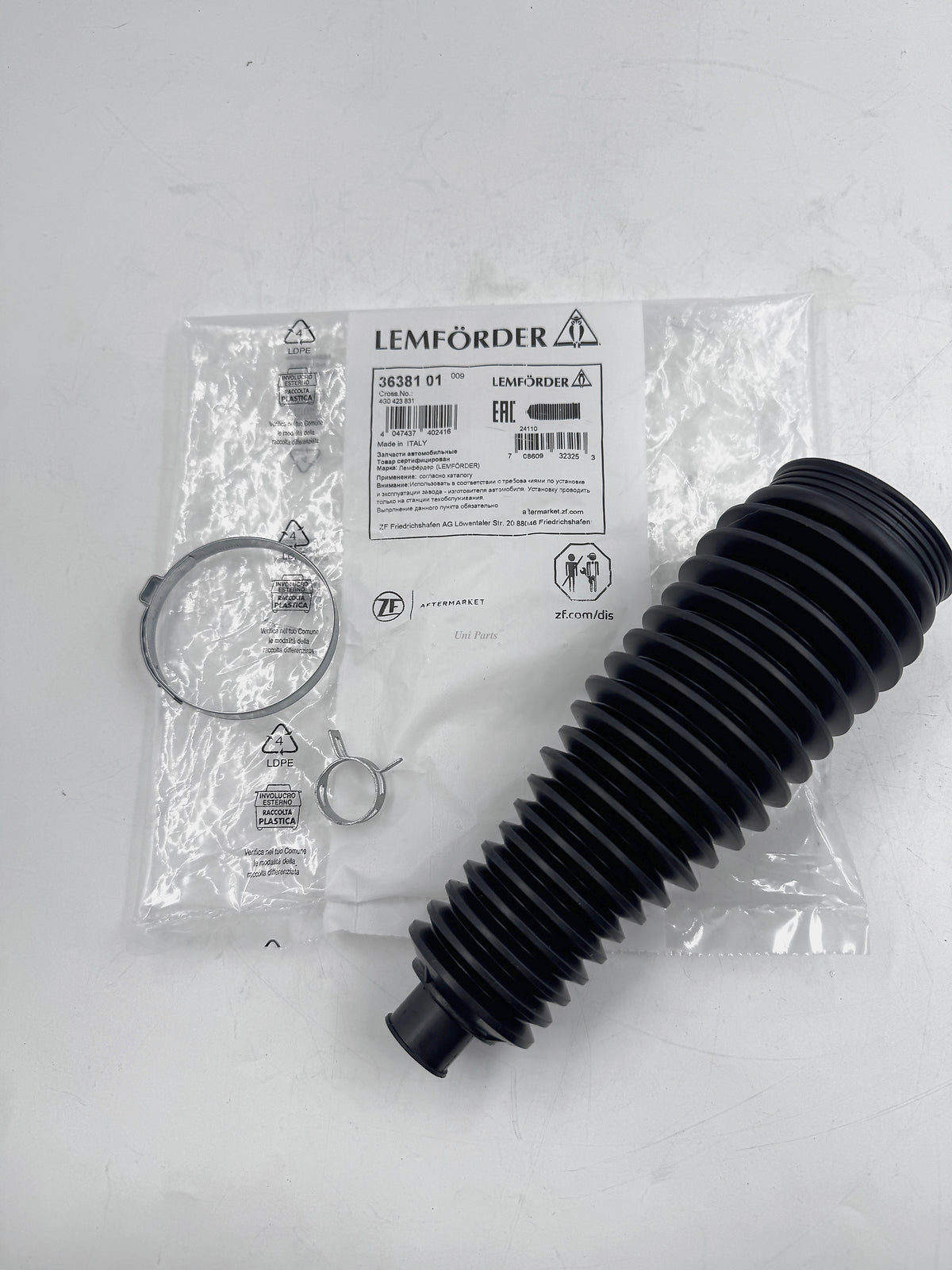 4G0-423-831 Equipment Manufacturer ZF Lemforder Rack and Pinion Bellows Drive Side for Audi RS5 RS7