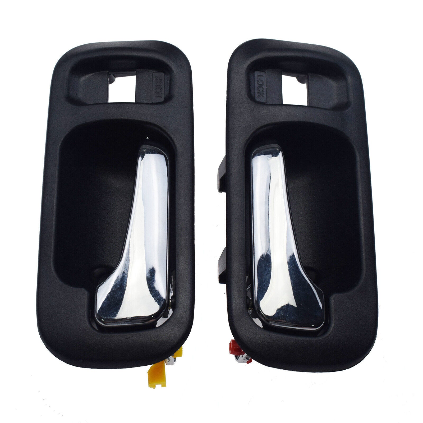 for Honda CR-V Odyssey Chrome Inside Door Handles Black 2PCS Front Left  Right