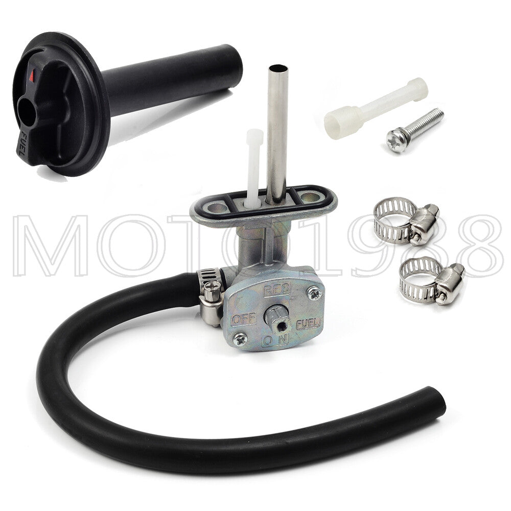 Petcock fuel valve + lever for Yamaha Kodiak 400, YFM400FA, YFM450FA 4x4 (2000-2006-)