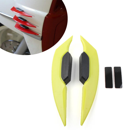 2¢ªVerkleidung Winglets Seitenspoiler Deflektor Air Wing Kit Motor Universal Gelb