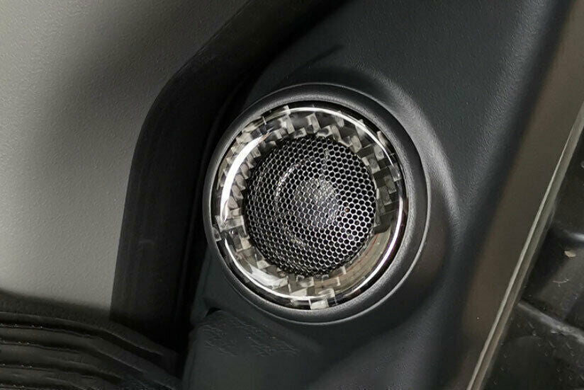 A Post Speaker Frame Cover Trim for Honda CRV CR-V 2017-2022 Real Carbon Fiber