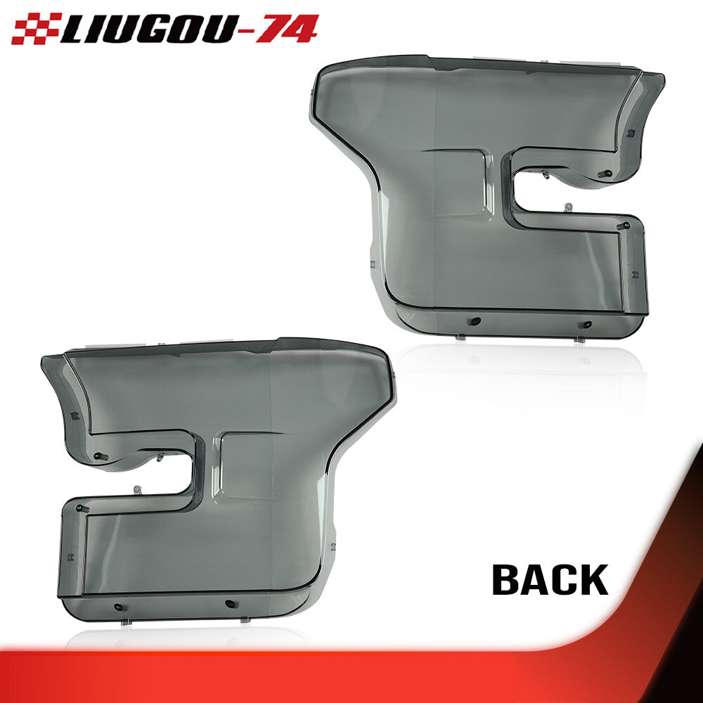 Suitable for 15-17 year old for Ford F-150 headlight lens smoke cover LH+RH side