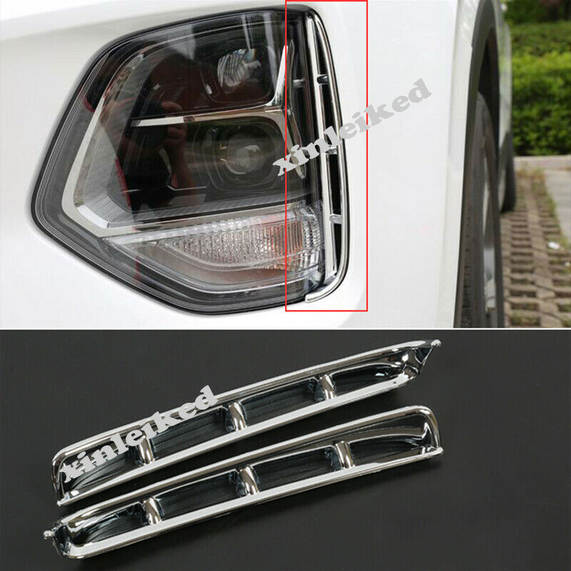 for Hyundai Santa Fe ix45 2019-2021 Chrome Car Front Fog Light Lamp Cover Trim