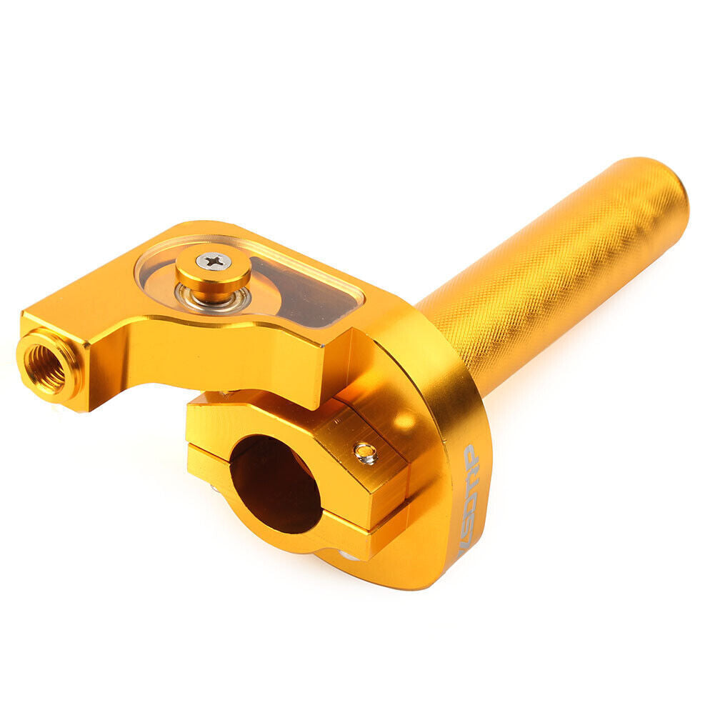 7/8inch Motorcycle Handlebar CNC Hand Grip Twist Throttle Accelerator Gold Q